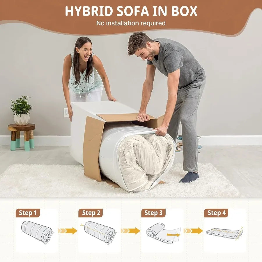 Modern Boneless Couch Loveseat Sofa Upholstered No Assembly Required