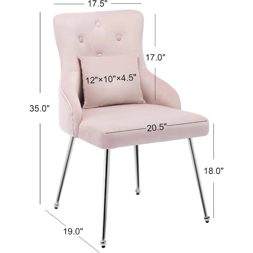 Velvet Vanity Chair Modern Accent Chair Upholstered Side Chair