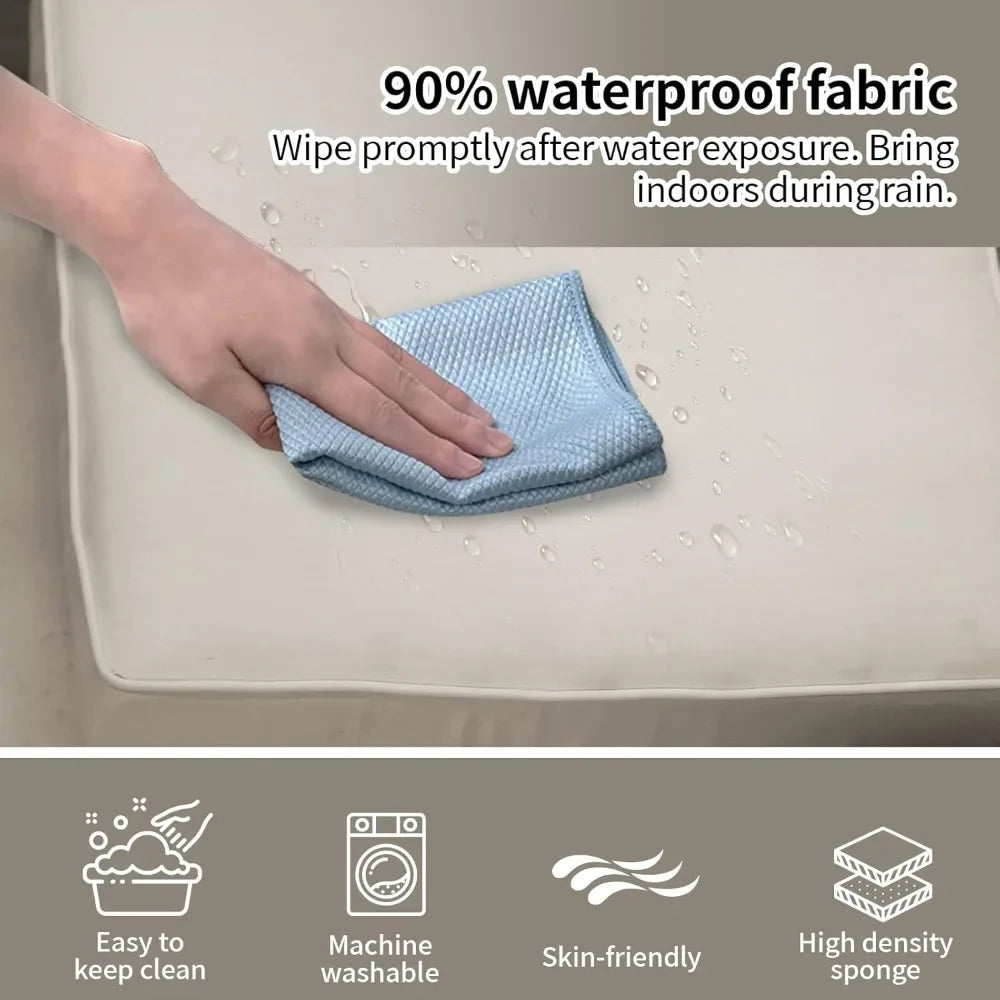 Outdoor Patio Furniture Cushions Waterproof Sofa Couch Replacement Foam 14 Piece