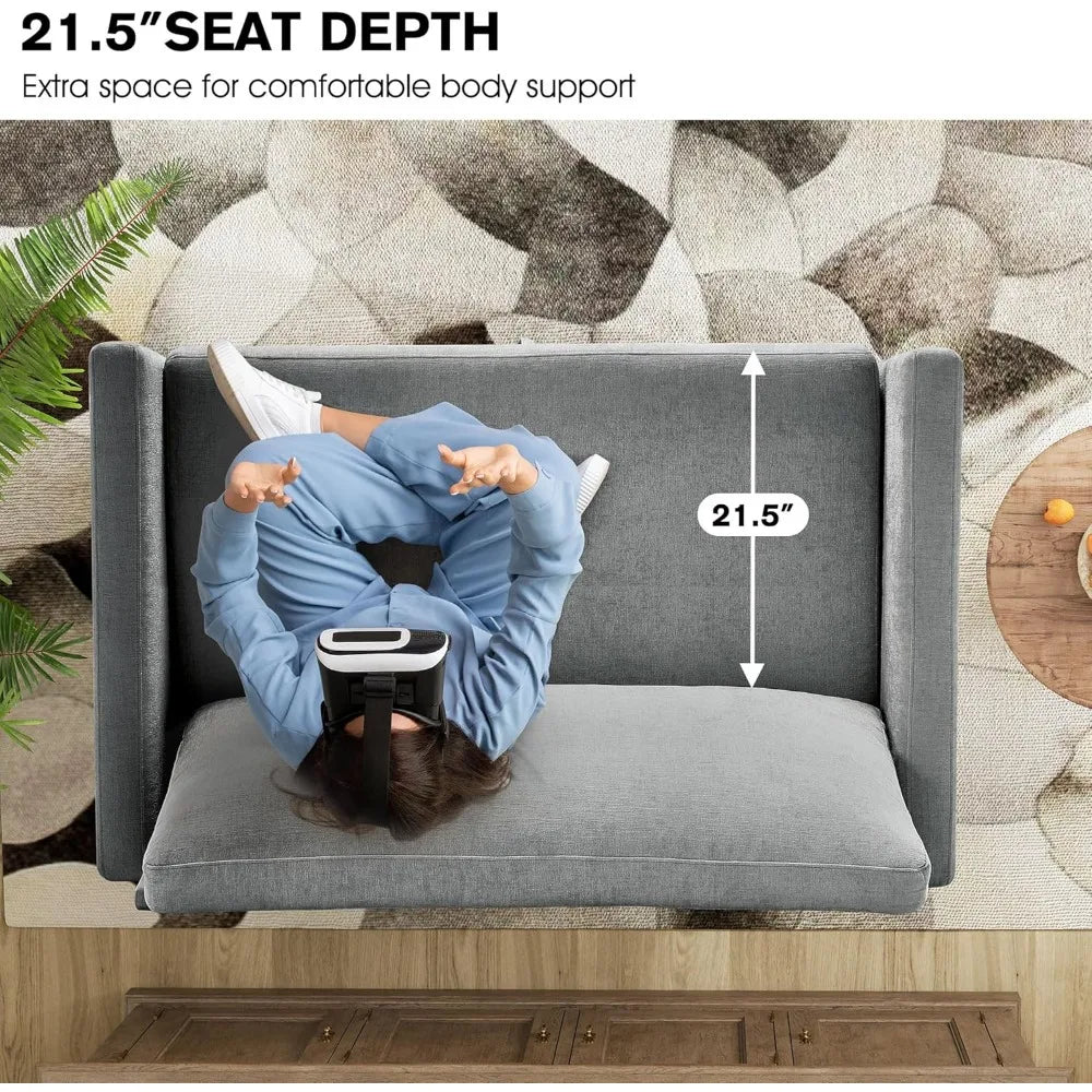 Ljustra 51 Inch Loveseat Sleeper Sofa Bed Convertible Small Space Furniture