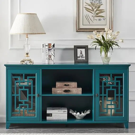 60 Inch Sideboard Buffet Table Storage Cabinet Console Table with Doors