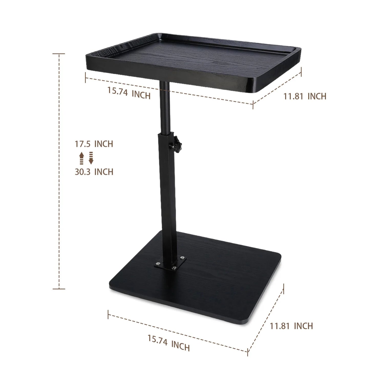 Ljustra C-Shaped Sofa Side Table Mobile Storage Small Corner Table