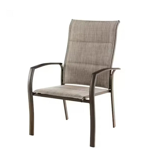 Patio Stackable Chairs Set for 2 Metal Outdoor Dining Chairs Lawn Garden