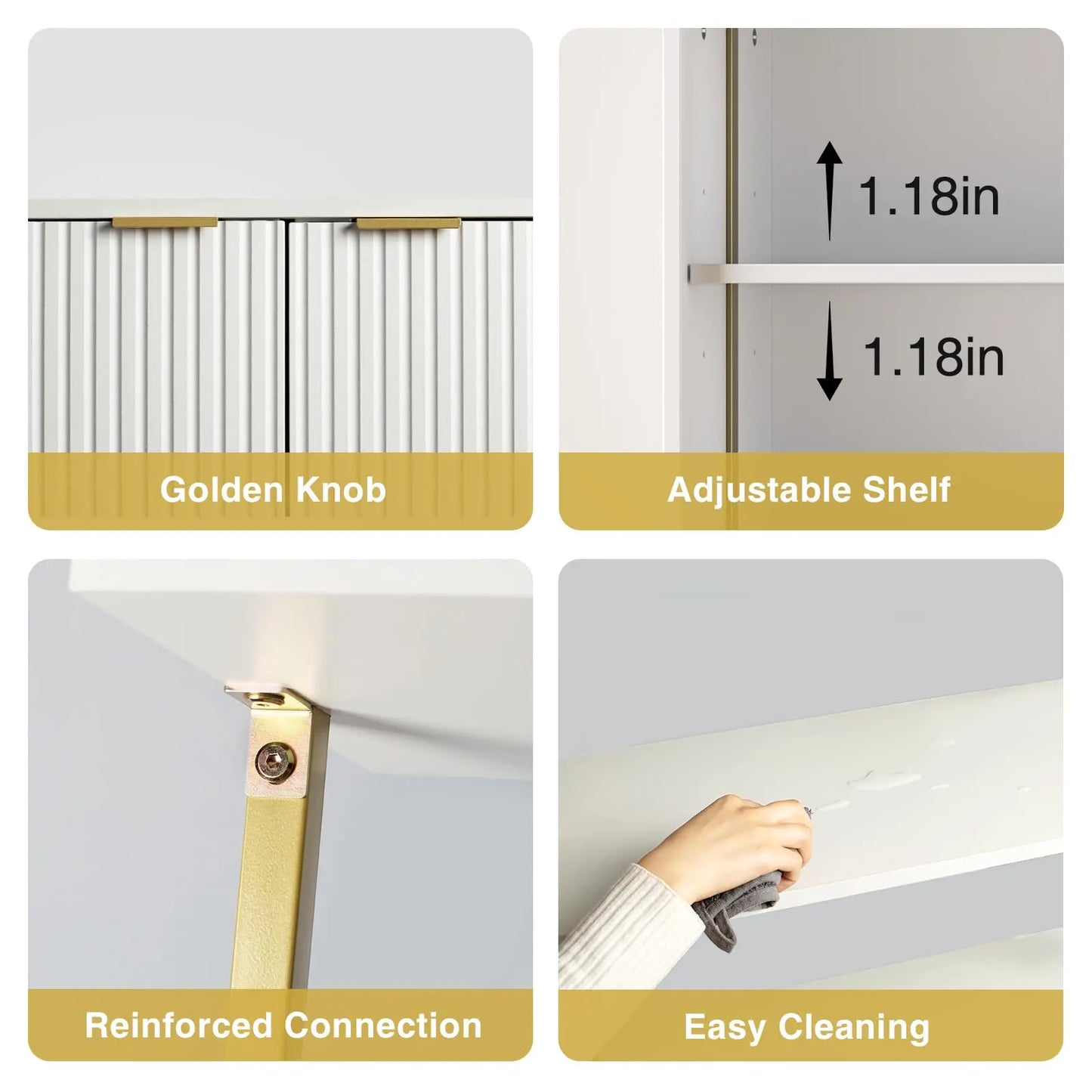 Ladder Bookshelf Storage Cabinet 71'' Tall Wall Mount Bookcase Metal Frame