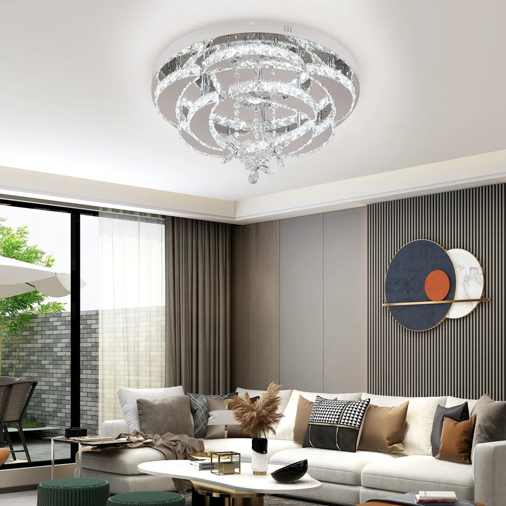 Luxury K9 Crystal Chandelier Modern Ceiling Lamp Pendant Light Decor