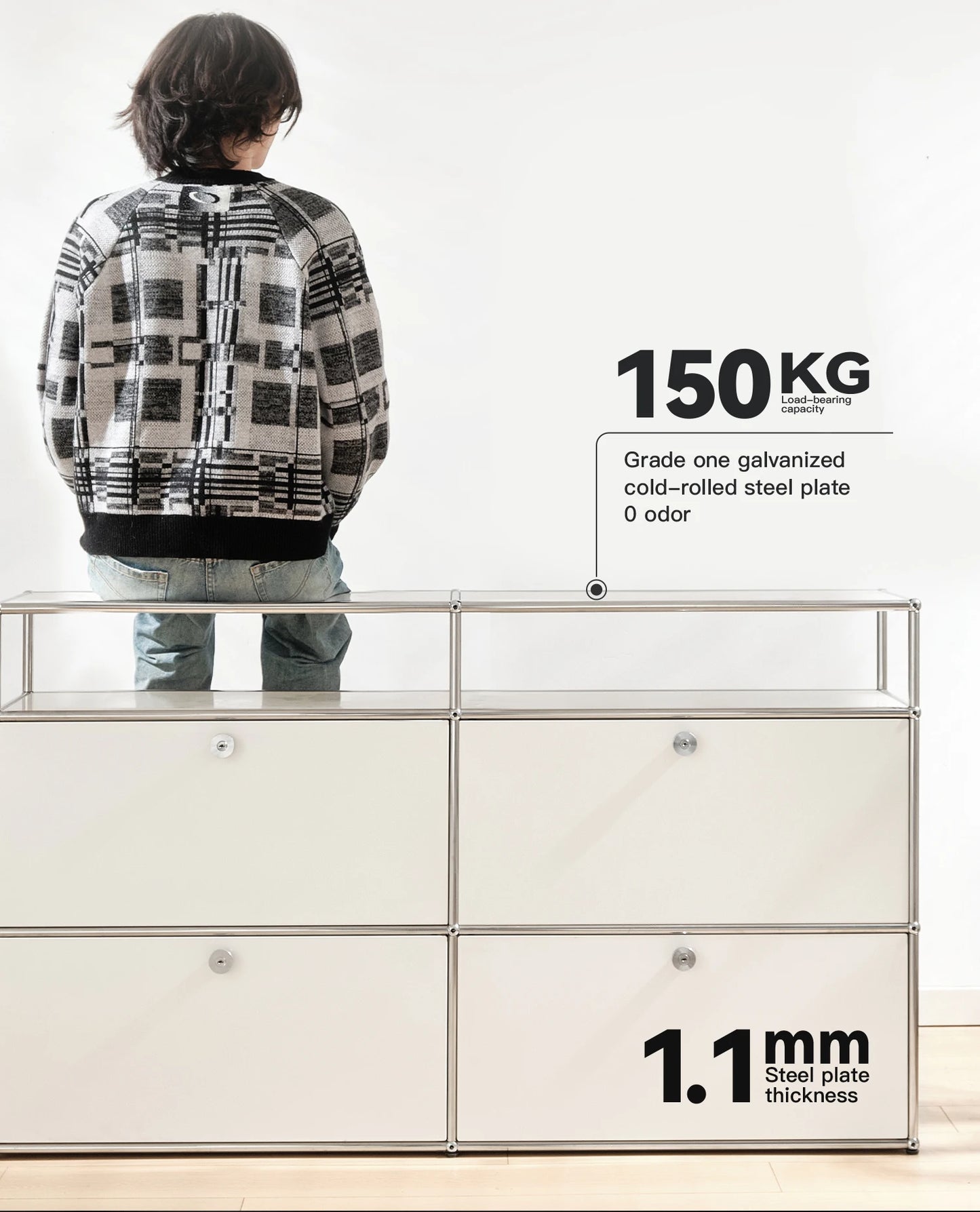 Modern Metal TV Stand Storage Cabinet for Living Room Furniture