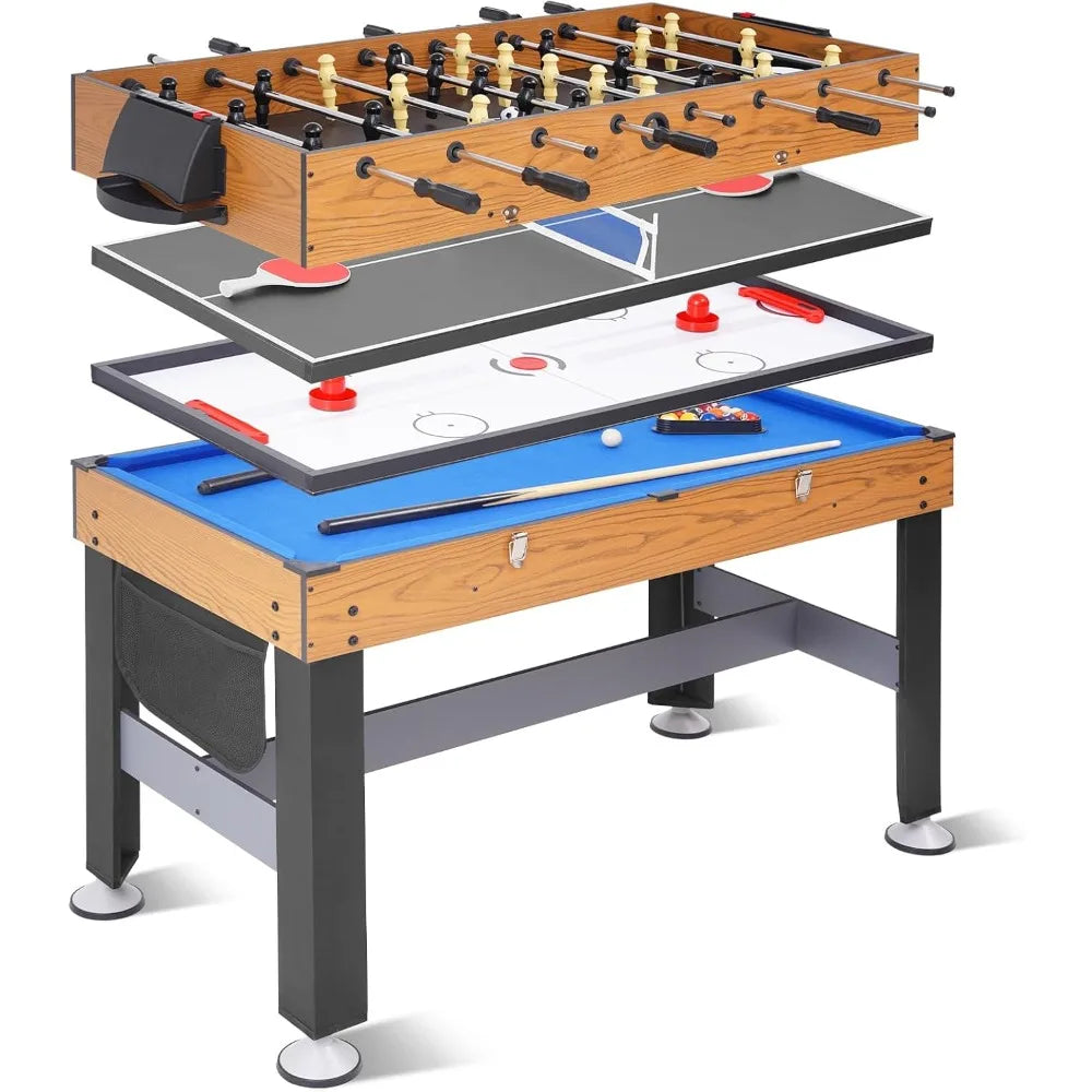 54 Inch 4 in 1 Multi Game Table Combo Games Table for Home Game Room