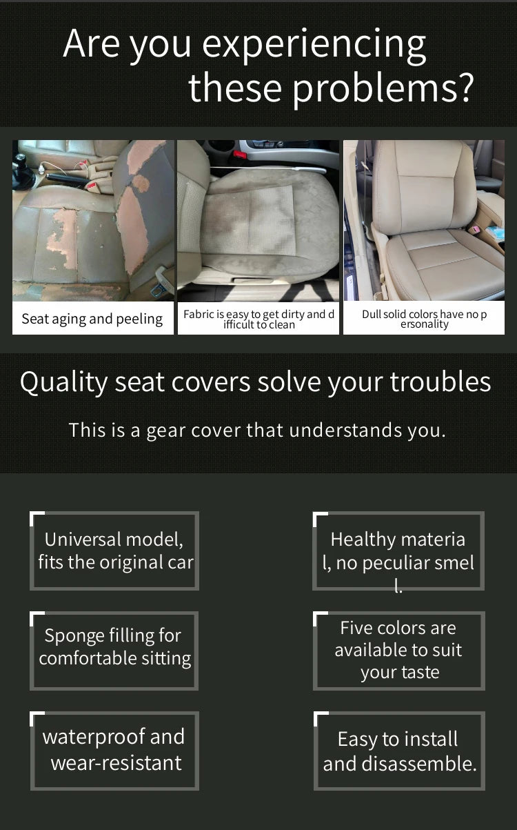 Universal Car Seat Covers Protectors for All Models Memory Foam