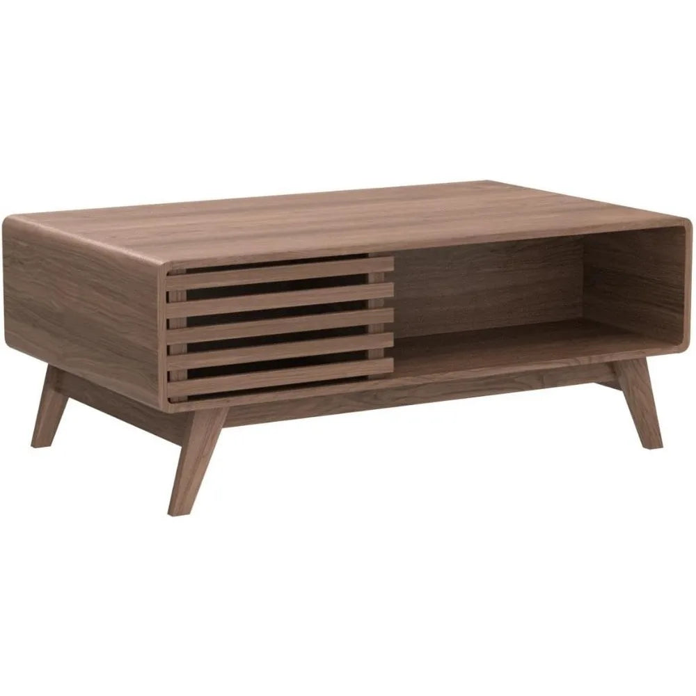 Ensley Coffee Table with Storage Mid Century Modern Living Room Furniture