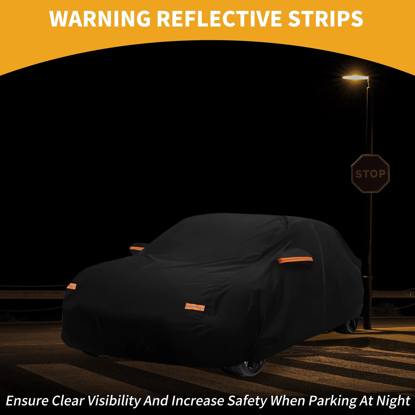 Uxcell All Weather Car Cover for Genesis G70 Sedan with Zipper Black