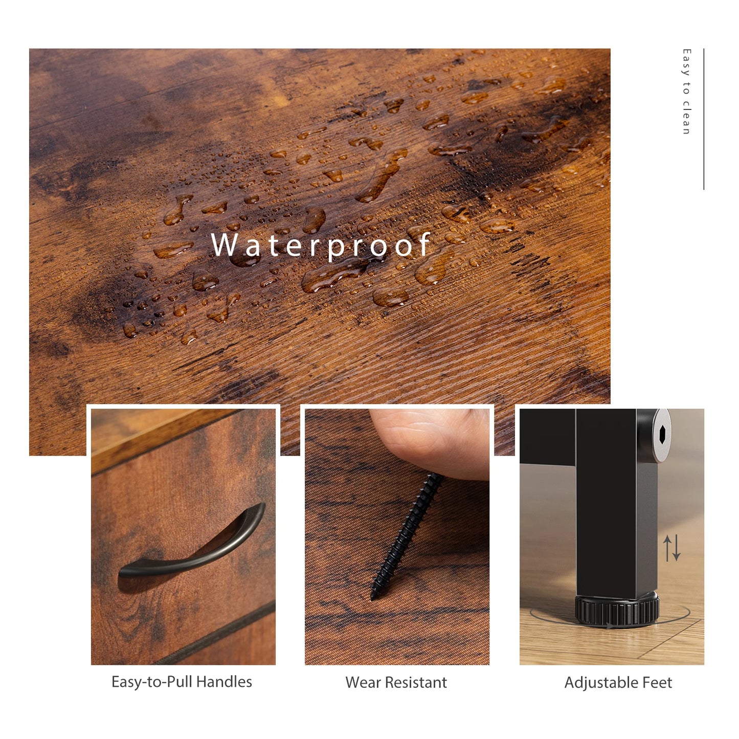 Ljustra Bedside Table with 10 Fabric Drawers Steel Frame Storage Unit