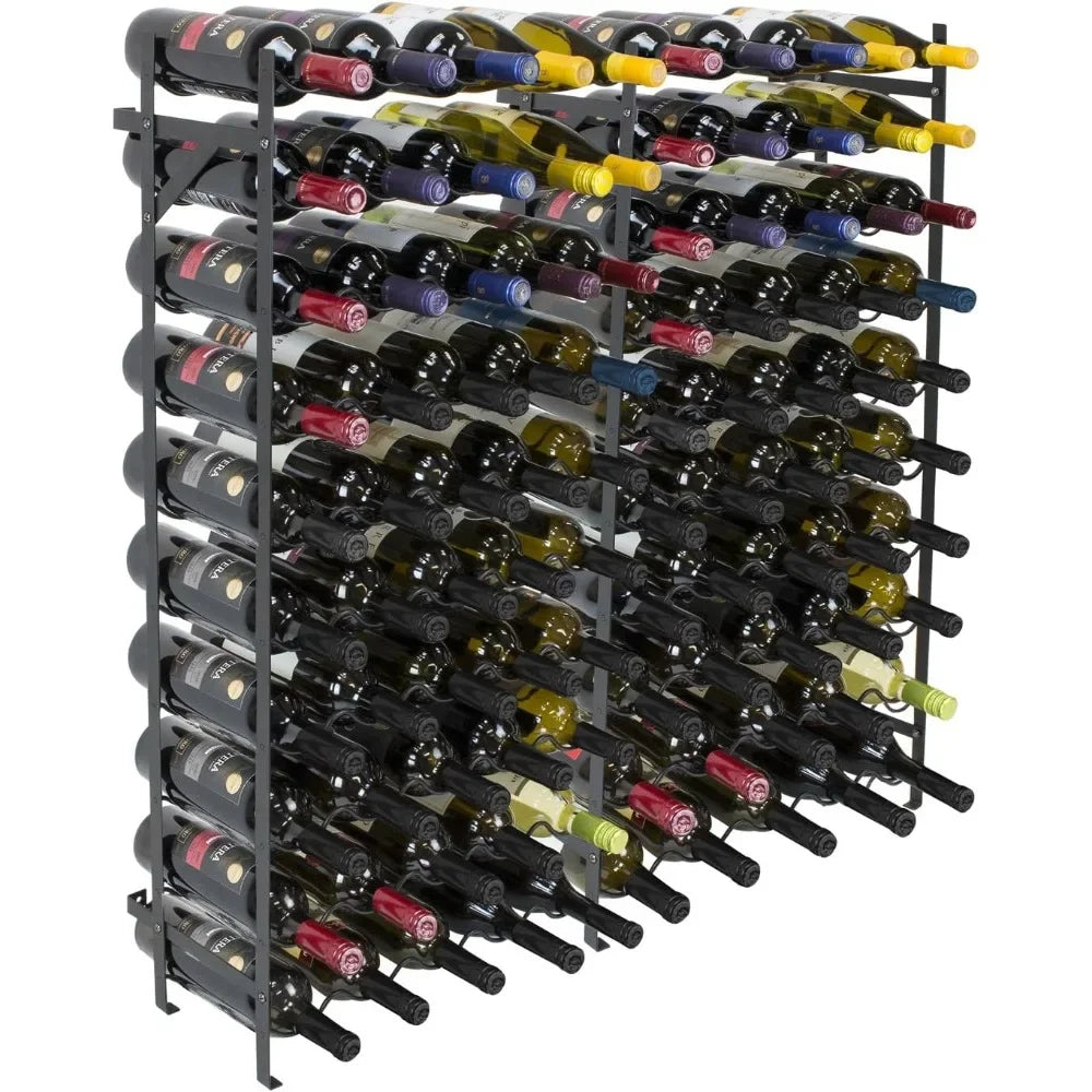 Freestanding Wine Rack Modern Bottle Holder Storage for Home Bar