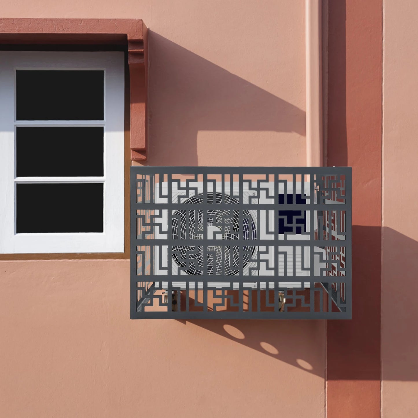 Freestanding Air Conditioner Fence Privacy Screen with Planter Box Outdoor