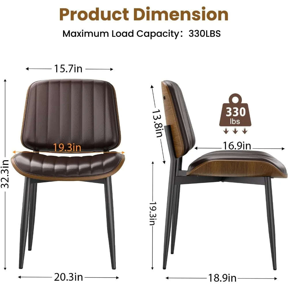 Dining Chairs Set of 4 Mid Century Modern Upholstered Kitchen Chairs