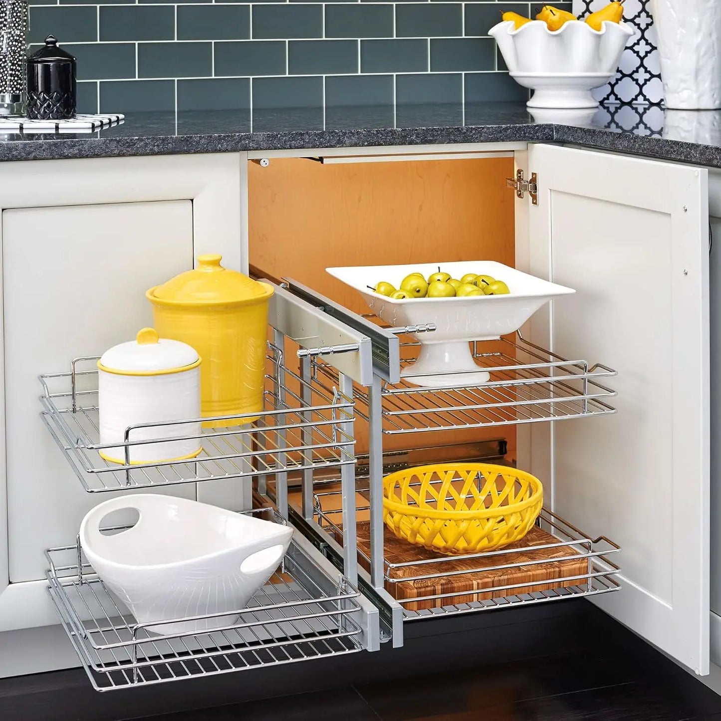 Tier Pullout Shelf Storage Organizer for Blind Corner Cabinets 18 Inch