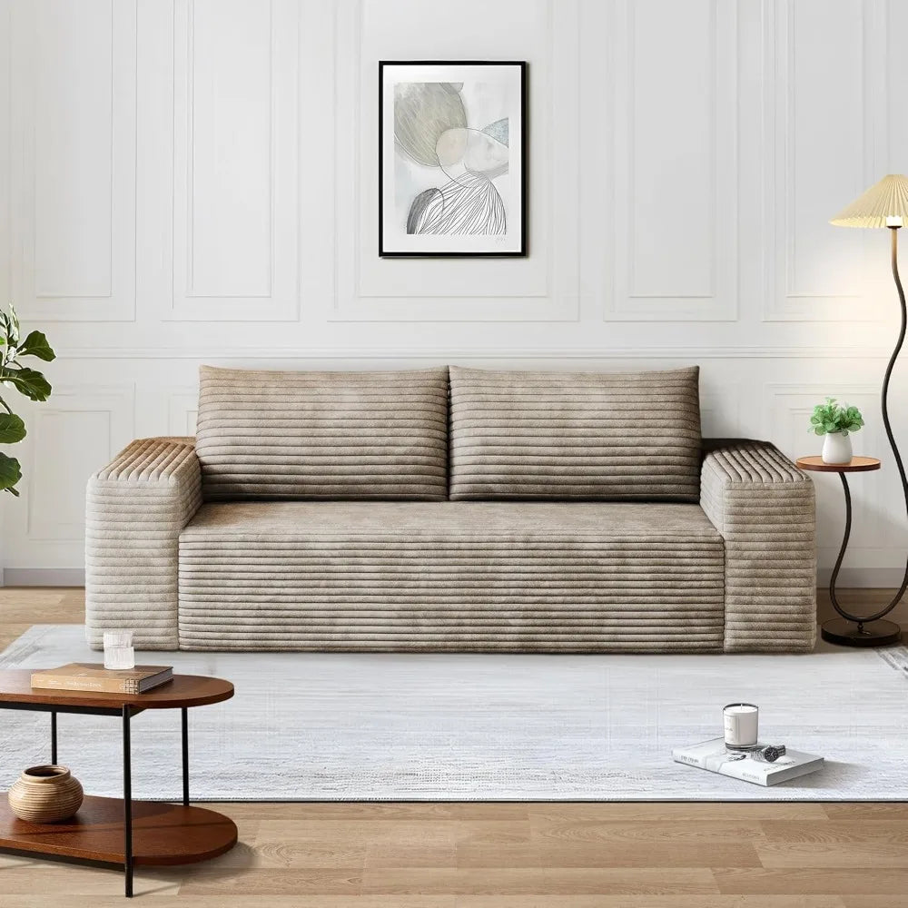 63 Inch Cloud Loveseat Sofa Couch Comfy Deep Seat No Assembly