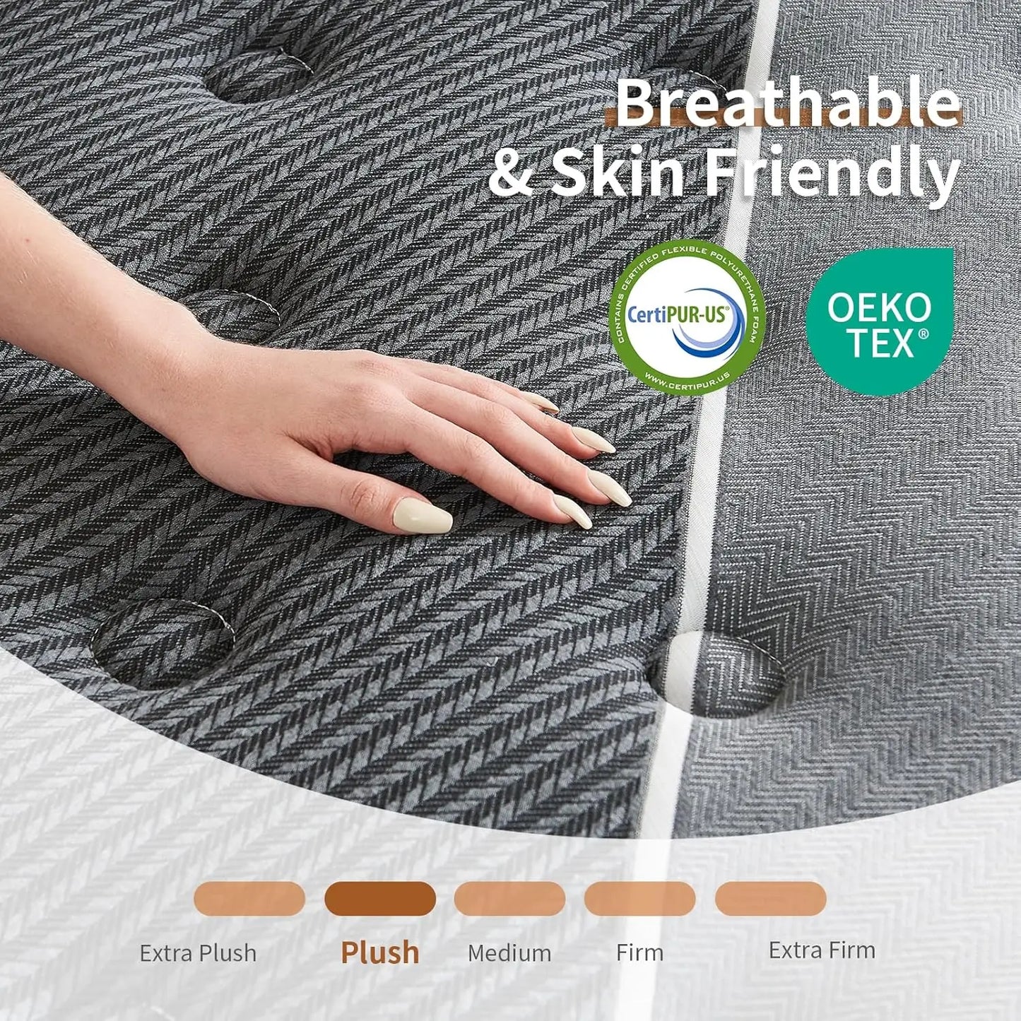 Ljustra King 12 Inch Hybrid Mattress Memory Foam Pocket Springs Pressure Relief