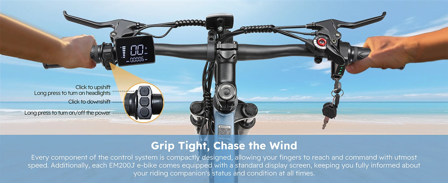 26" Electric Bike 500W Motor 375Wh Battery 20MPH 7-Speed Gears