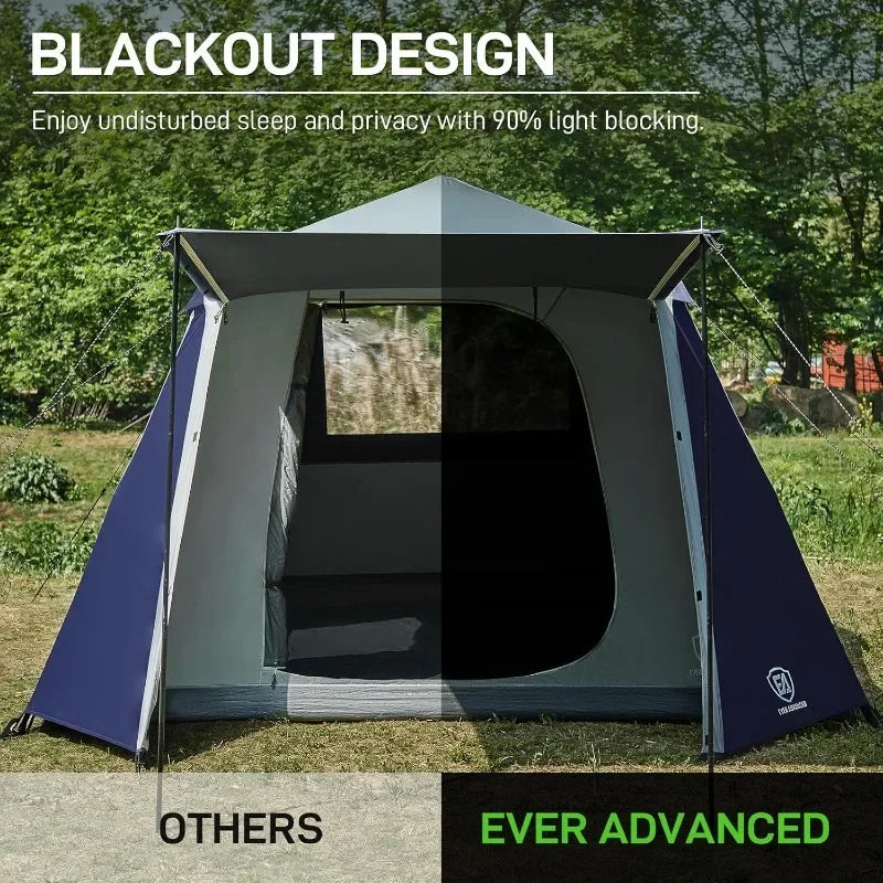 Ljustra Blackout 6 Person Camping Tent Instant Family Cabin Tent