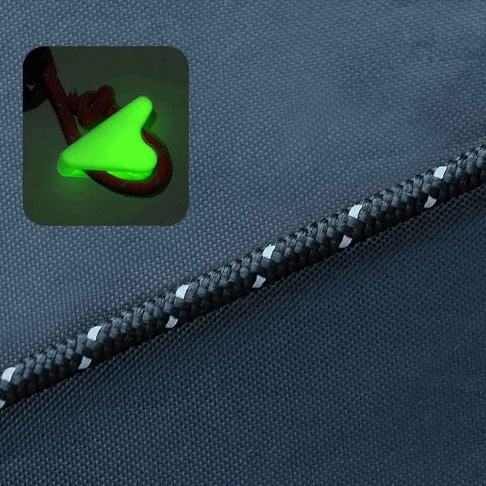 Camping Hanging Rope with 8 Hooks Adjustable Storage Strap for Outdoors