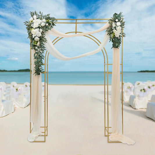 Wedding Arch Backdrop Stand 7.8x5.9ft Ceremony Balloon Garden Arbor
