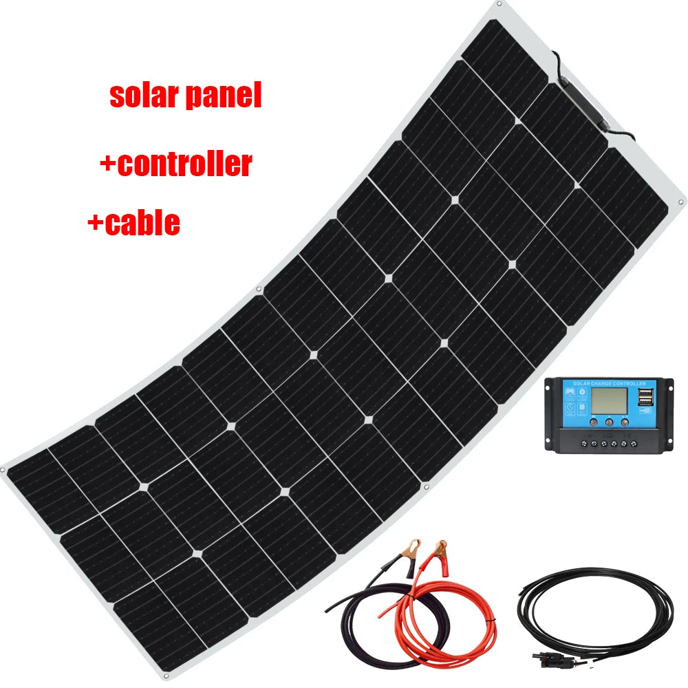 Ljustra Flexible Solar Panel 100W 150W 200W 300W for Camping Home Car