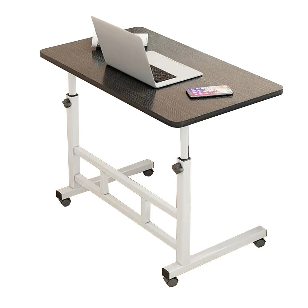 Mobile Computer Desk Adjustable Height Rolling Work Desk for Home
