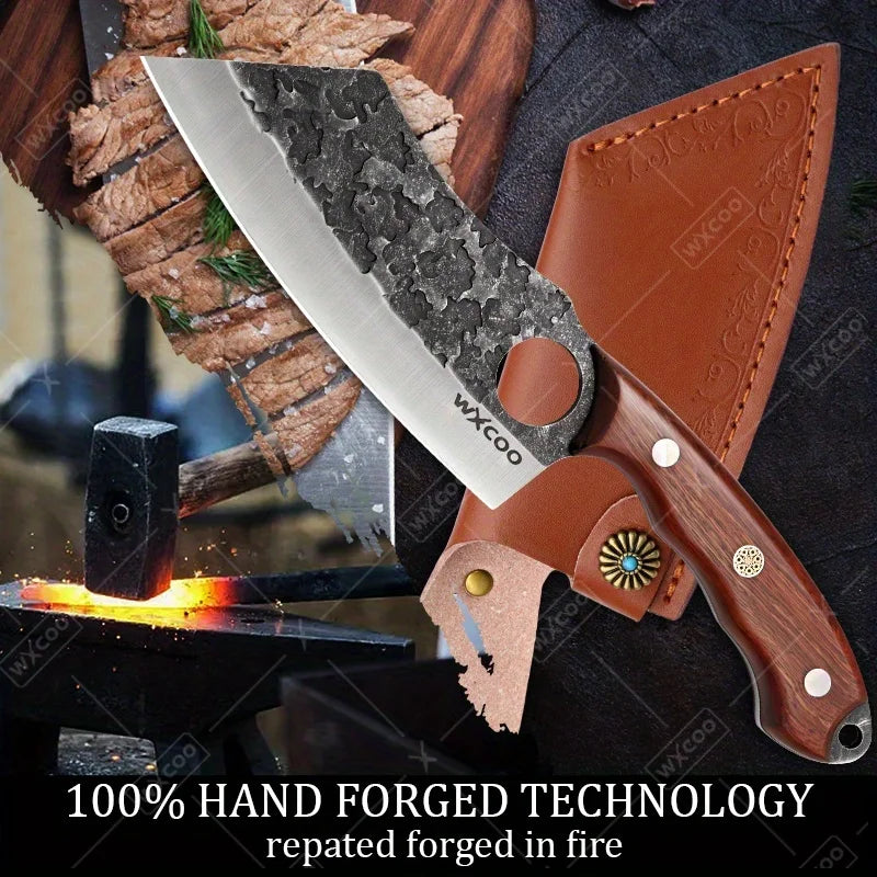 Professional Stainless Steel Kitchen Knife Set Butcher Cleaver Paring Knife