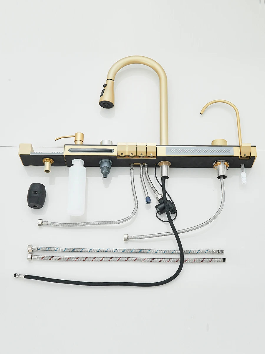 Large Stainless Steel Kitchen Sink 75x45cm with Faucet Digital Display