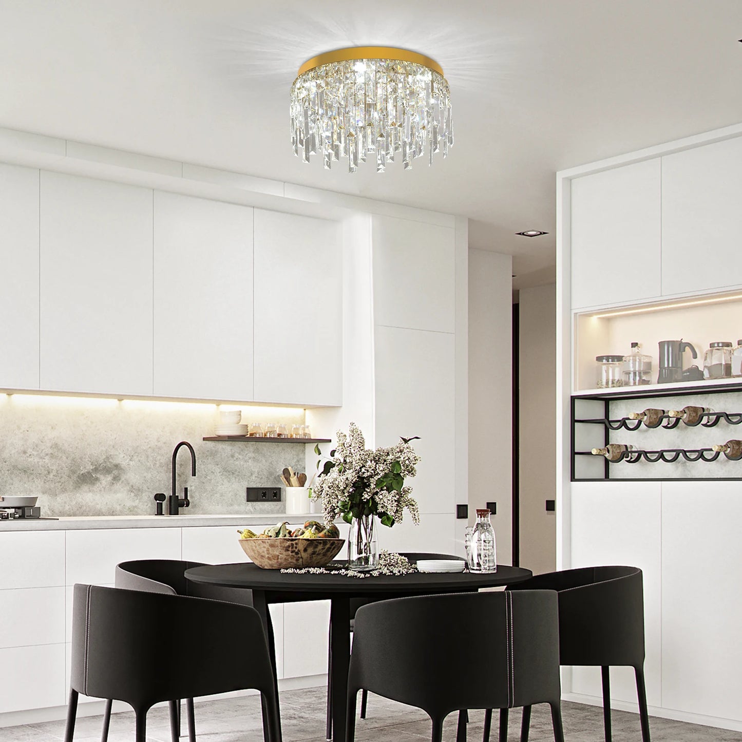 Luxury Crystal Ceiling Lamp Modern Chandelier Nordic Home Decor LED