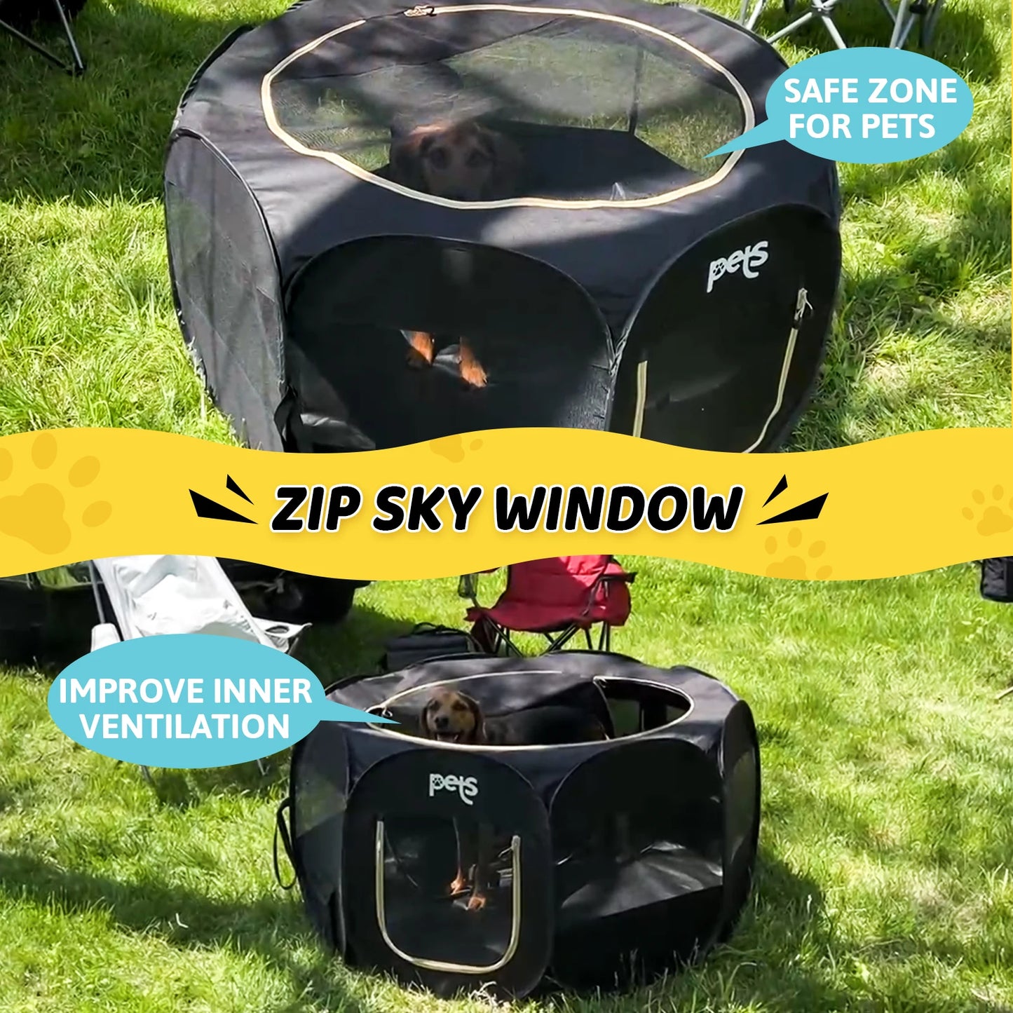 Portable Indoor Dog Tent Playpen for Small Pets Automatic Pop Up Kennel