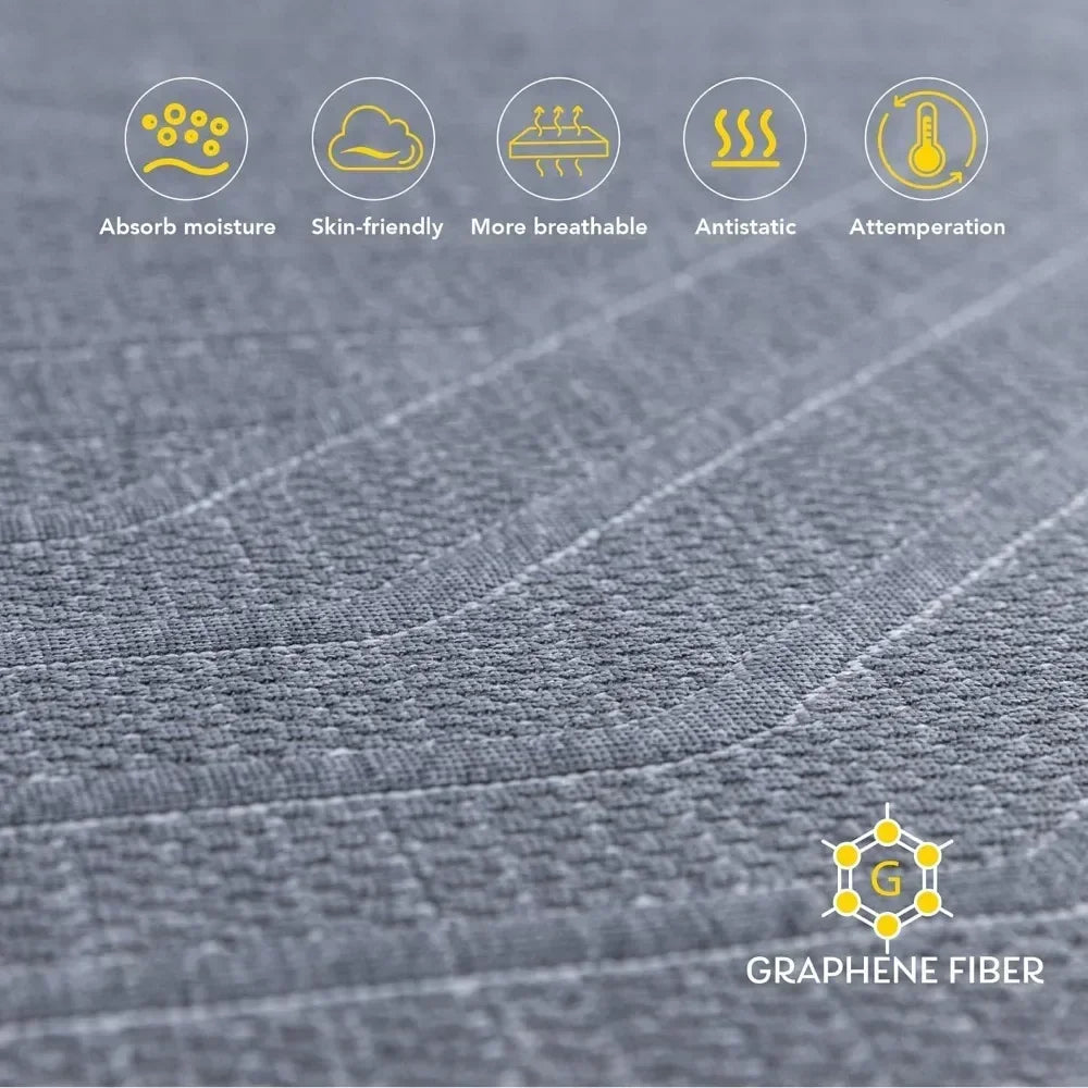 Ljustra 12 Inch Queen Mattress Cooling Memory Foam Bed in a Box