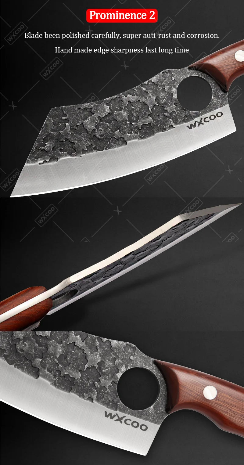 Professional Stainless Steel Kitchen Knife Set Butcher Cleaver Paring Knife