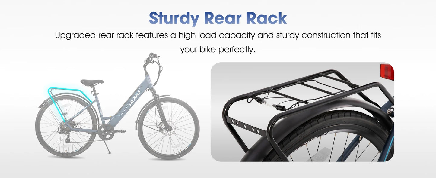 HILAND Electric Road Bike 250W Commuter with Detachable Battery LCD Display