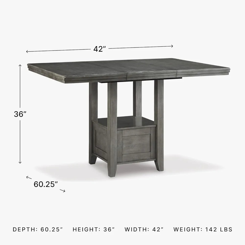 Hallanden Modern Farmhouse Counter Height Dining Table Extension