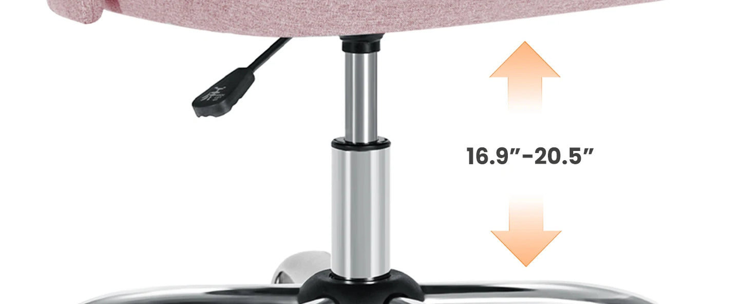 Ljustra Simple Deluxe Armless Office Desk Chair Modern Swivel Chair