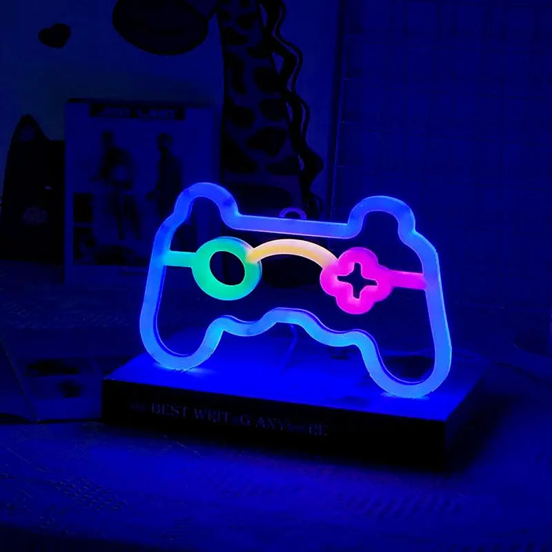 LED Game Neon Sign Gamepad Controller Wall Light Decor for Gamers
