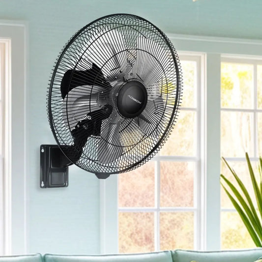 18 in 5 -Speed Wall Mount Fan Powerful Airflow Horizontal Oscillation Quiet Durable Indoor Outdoor Household Commercial Fan