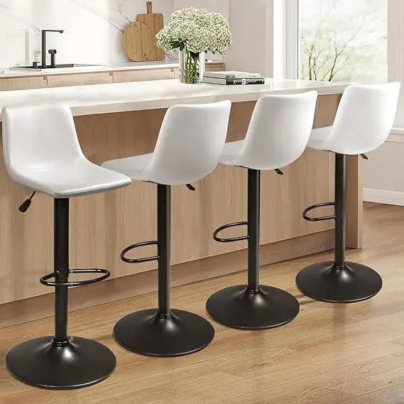 Adjustable Swivel Bar Stools Set of 4 Kitchen Counter Height Stools
