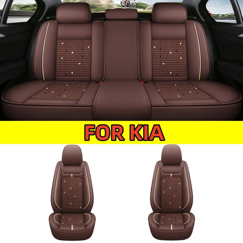 Kia K5 2025 Waterproof Wear-Resistant Leather Car Seat Covers 4 Seasons