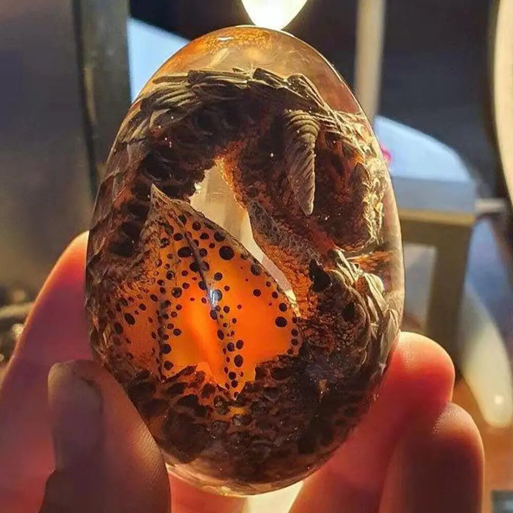 Crystal Transparent Resin Dragon Egg Lava Dinosaur Souvenir Decor