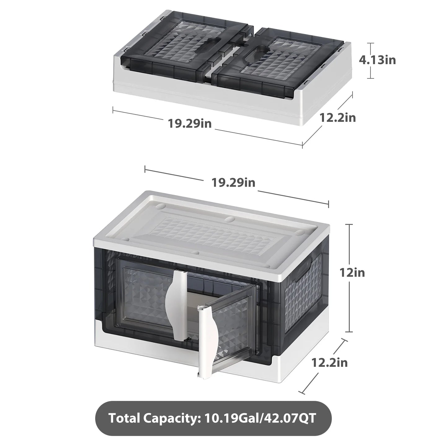 Stackable Wheeled Storage Bins Organizer for Clothing Shoes Home Office