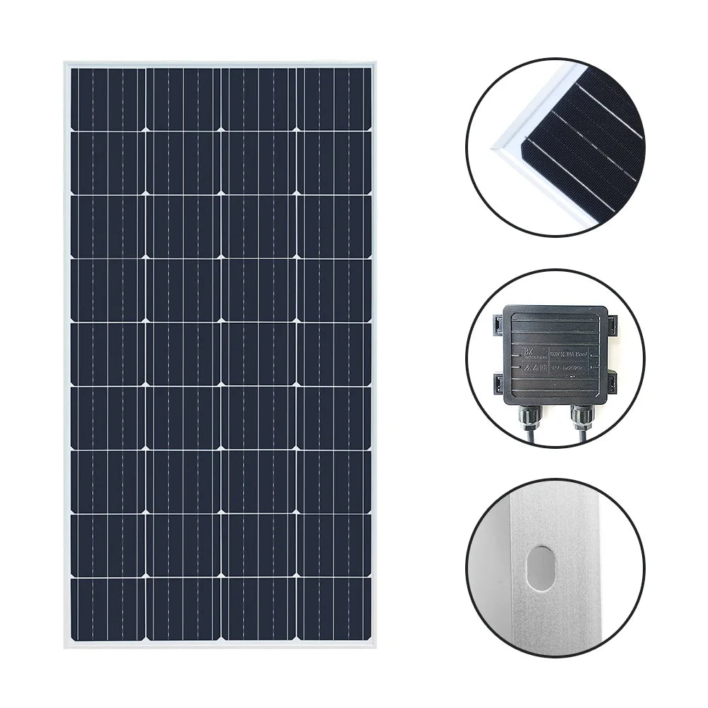 Ljustra Glass Rigid Solar Panel 18V 200W 400W Monocrystalline Waterproof