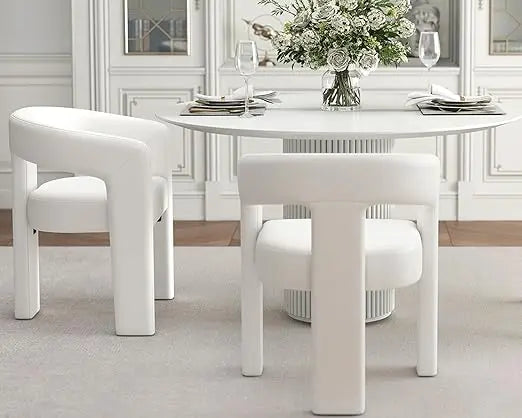 Swivel Barrel Dining Chairs Set of 2 Mid Century Modern Accent Armchairs