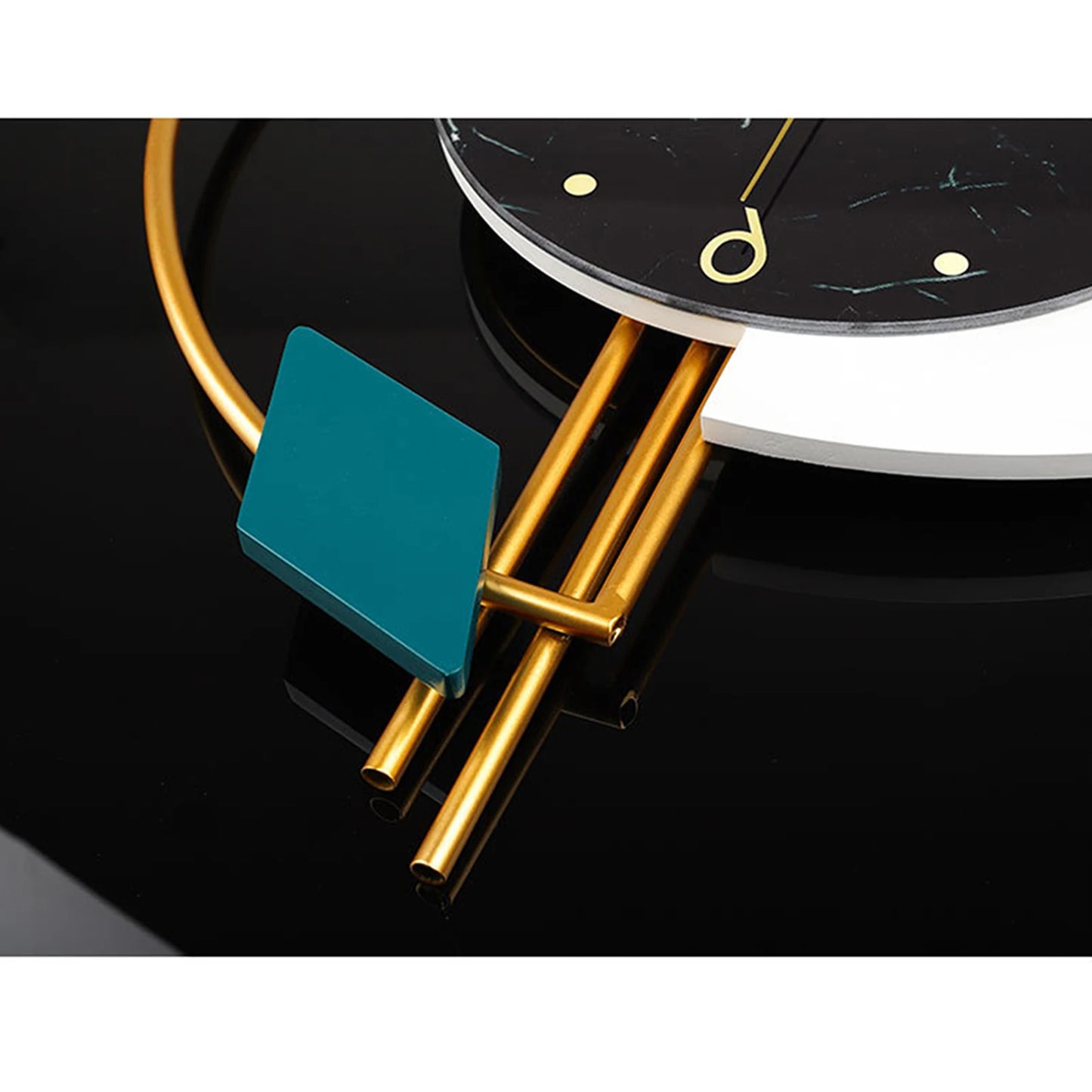 Silent Quartz Wall Clock Marble Design for Living Room Bedroom Decor Gift