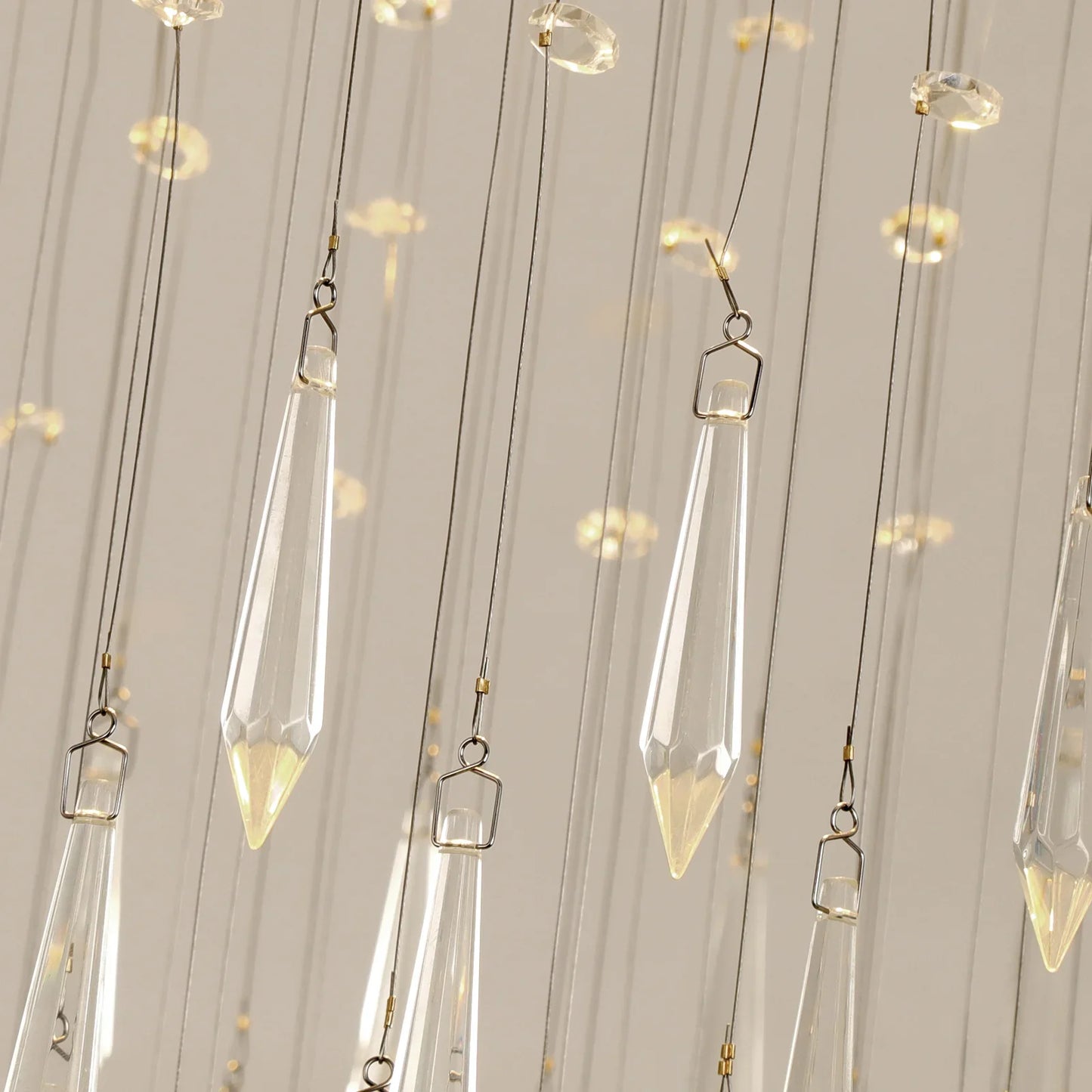 Raindrop LED Crystal Pendant Light Modern Chandelier Ceiling Lamp