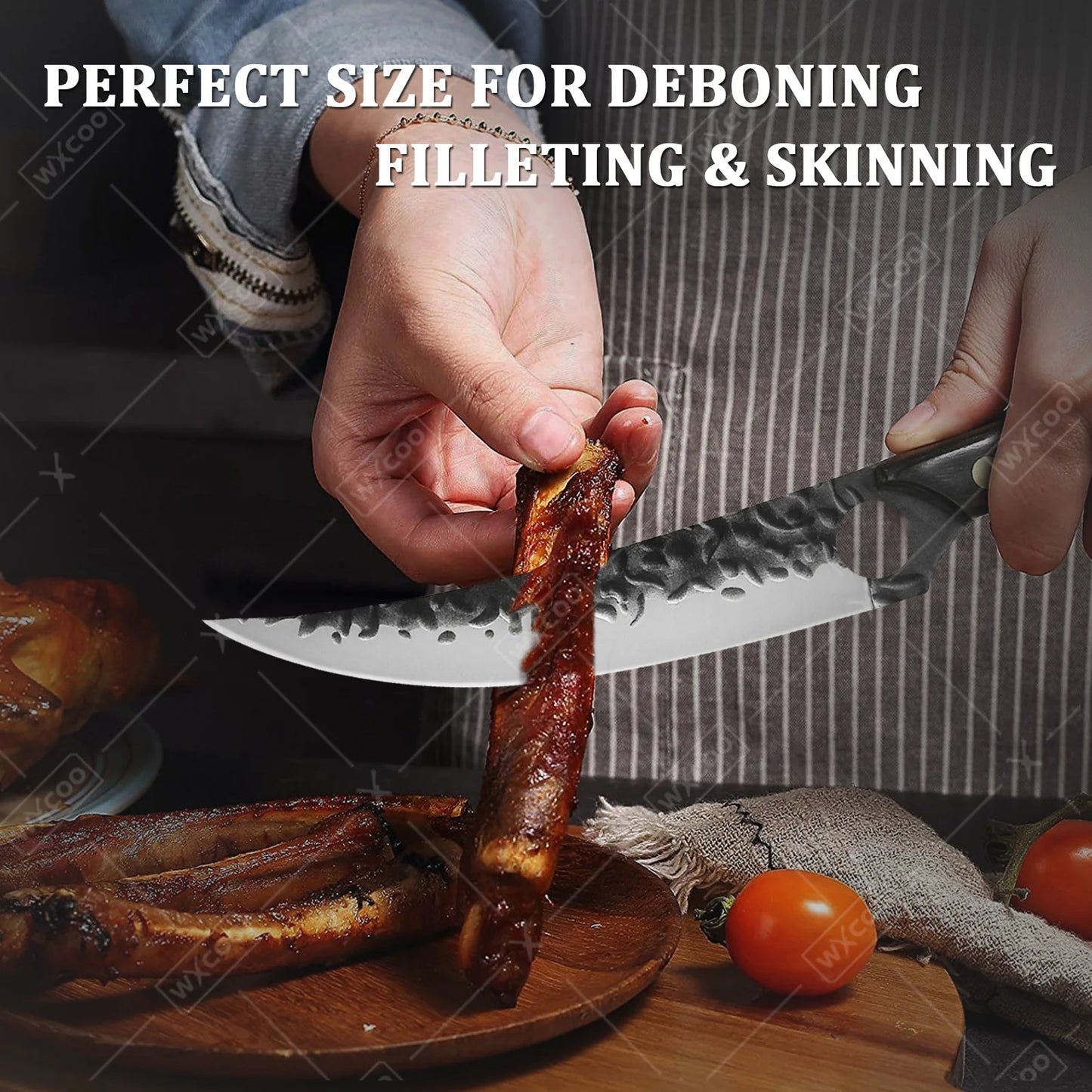 Ljustra High Carbon Steel Boning Knife Professional Cooking BBQ Knife