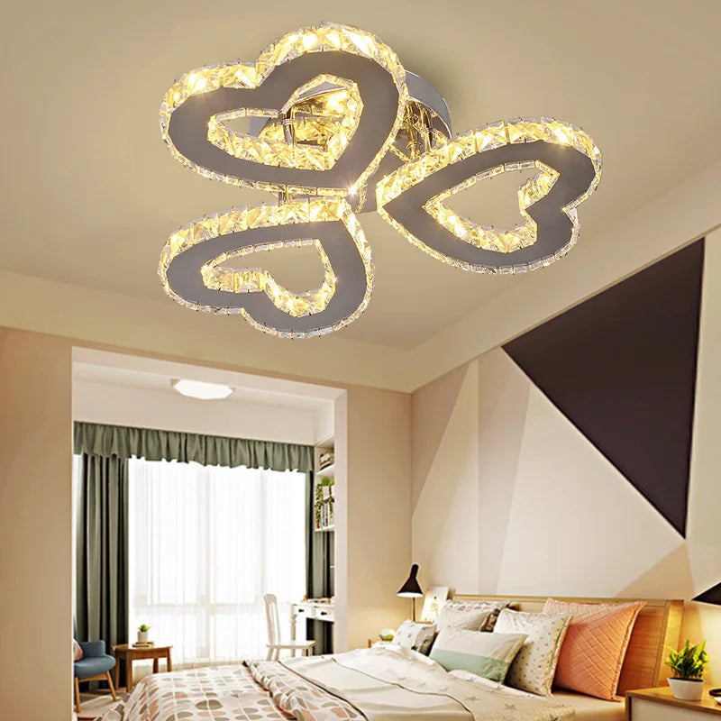 Modern K9 Crystal Chandelier Ceiling Light Fixture LED Pendant Lamp