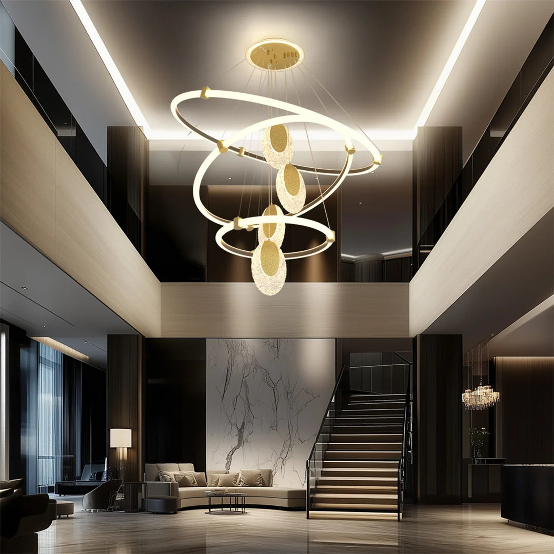 Ljustra Modern LED Ceiling Chandelier Water-Drop Pendant Lamp Fixture