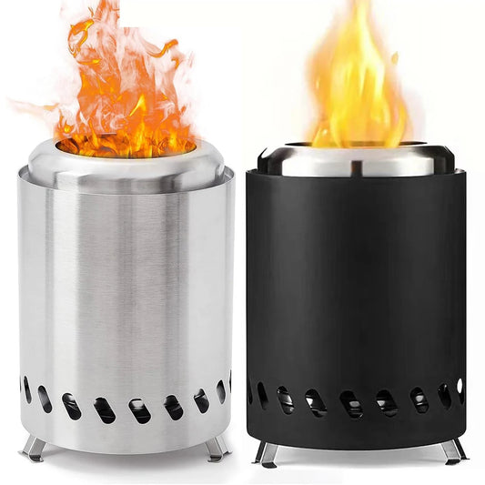 Smokeless Tabletop Fire Pit Stainless Steel Indoor Outdoor Portable Bonfire